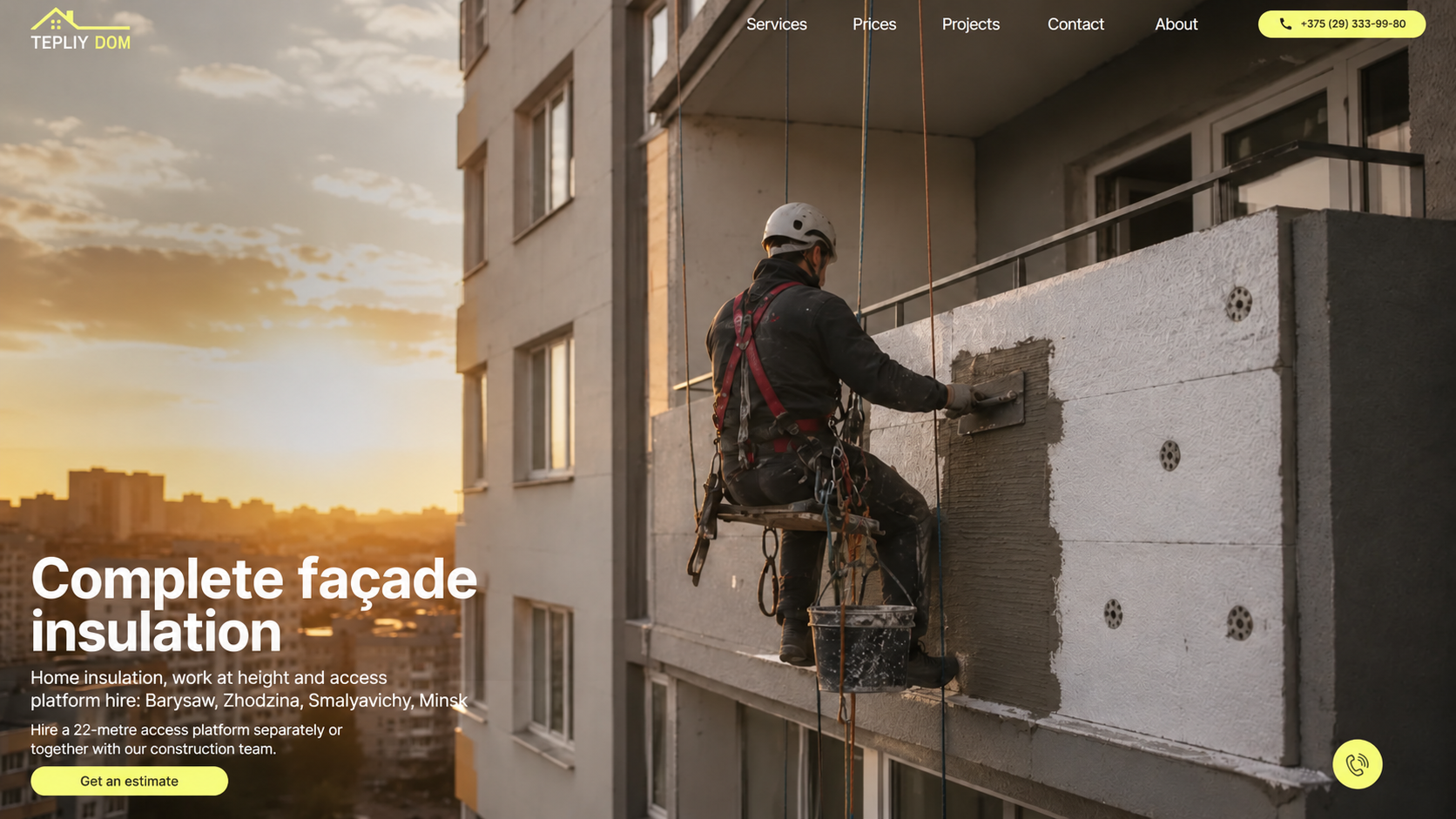 Homepage of TEPLIY DOM